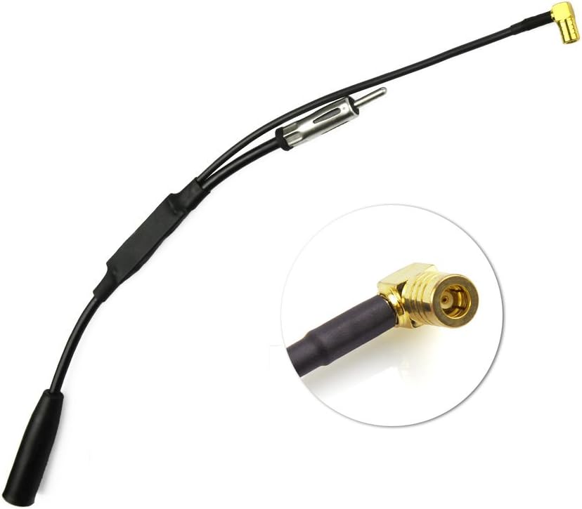 Eightwood DAB+ Antenne Splitter SMB Adapter DIN Stecker Auto Radio DAB Antenne für Auto Radio TechniSat Pioneer Sony Alpine MEHRWEG