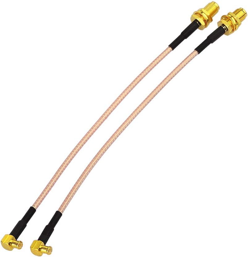 Eightwood DAB+ Antenne Adapter MCX Stecker auf SMA Buchse Pigtail Kable 6inch 15cm RG316 2 Stücke für Wirelesse 2.4GHz WiFi Antenne Router MEHRWEG