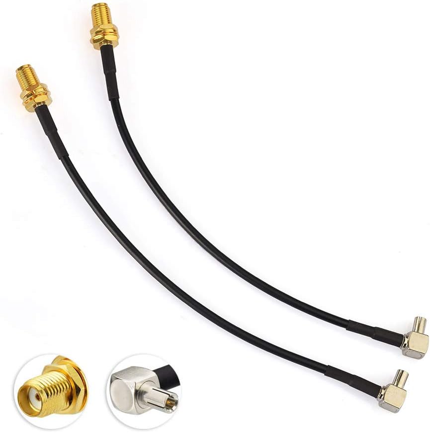 Eightwood 4G LTE Antenne Adapter SMA Adapter auf TS9 Rechter Winkel Stecker Pigtail Kabel RG174 6inch 15cm 2 Stücke für Netgear AC785 Hsdpa Huawei 2G 3G 4G LTE Antenne UMTS Mobile Broadband MEHRWEG