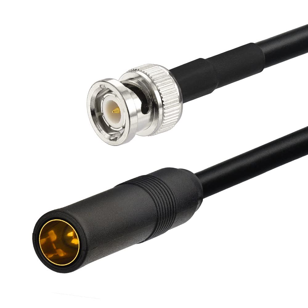 Eightwood BNC Male to DIN AM/FM Female Adapter Extension Cable Coax RG58 12 inches for Car Radio Antenna Scanner