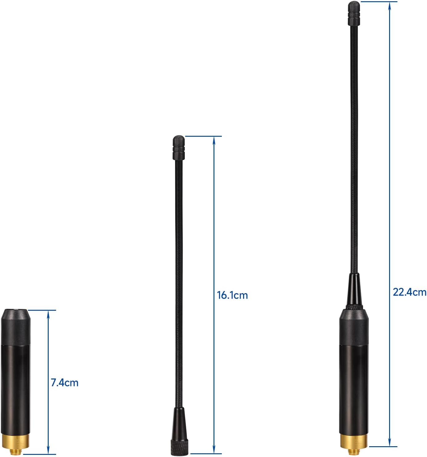 Eightwood Dual Band VHF UHF Antenne Ham Radio Antenne Teleskopantenne SMA Buchse 5,5dBi 136–174/400–470 MHz für Baofeng UV-5R UV-82 Quansheng Wouxun Ham Radio Walkie Talkie Two Way Radio