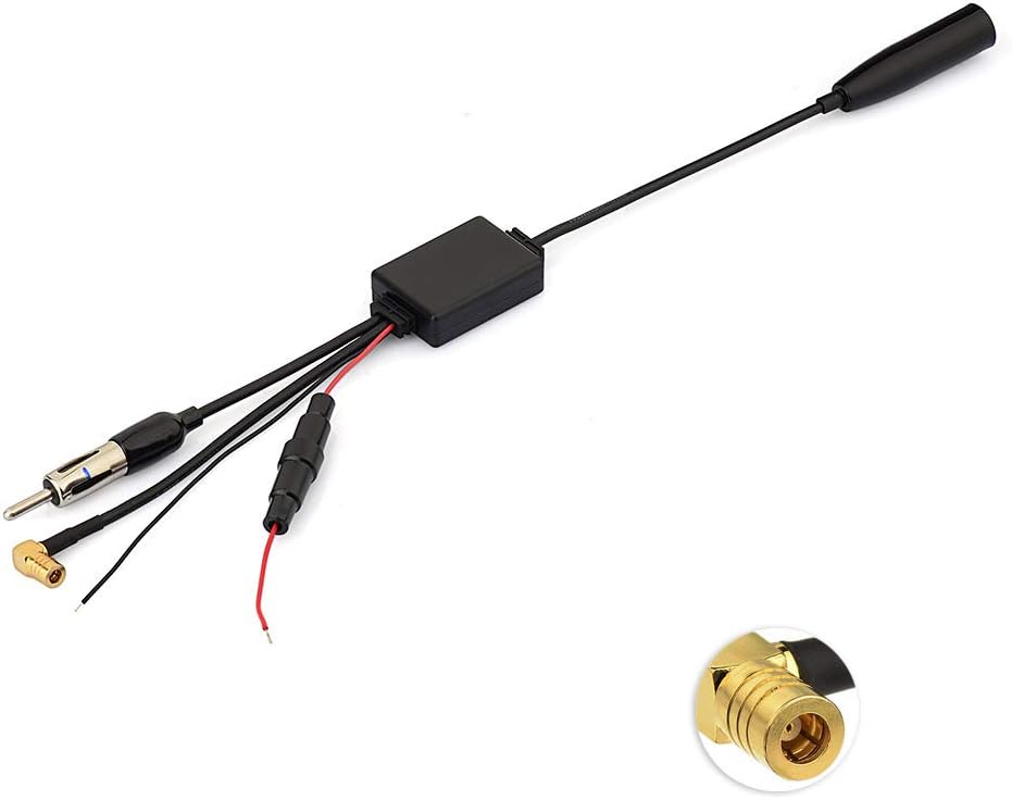Eightwood DAB Antenne DAB Splitter SMB Adapter DIN Adapter AM/FM Antenne Signalverstärker für Auto Radio TechniSat Pioneer Sony Alpine MEHRWEG
