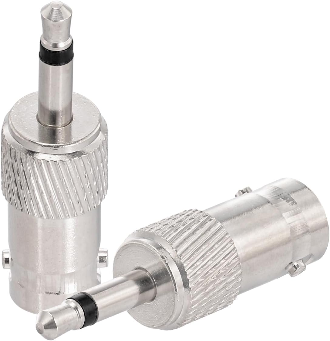 Eightwood 3.5MM auf BNC Buchse Adapter BNC Buchse auf 1/8" TS Stecker für Antenne, Radio, CCTV, DVR Kamera und mehr (5 Stück)