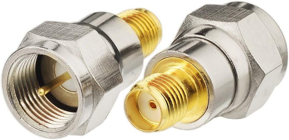 Eightwood DAB+ WLAN Antenne Adapter F Stecker auf SMA Buchse 2 Stücke für TV Sticker DAB Antenne MEHRWEG