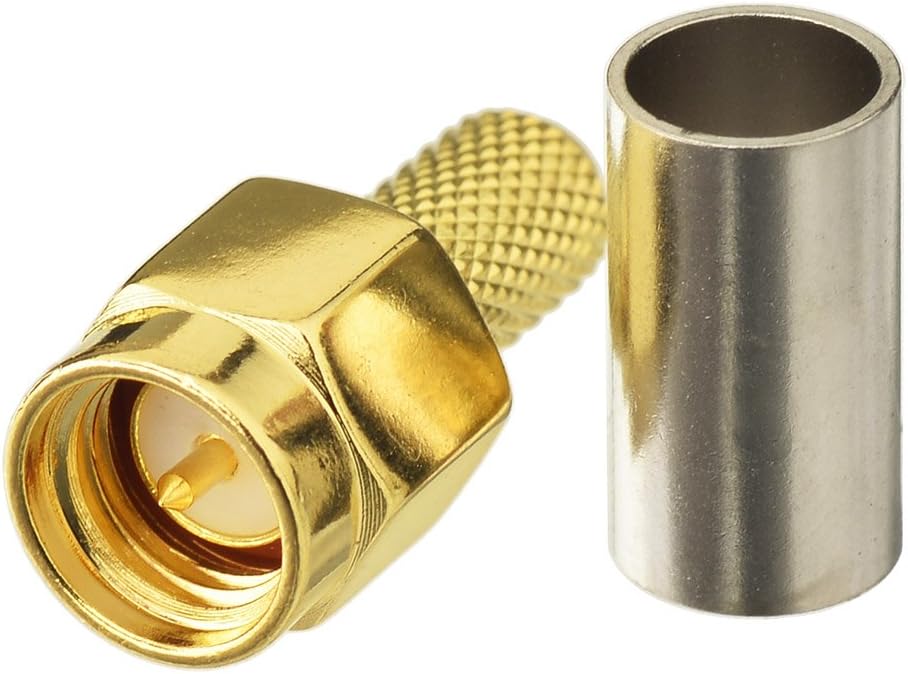Eightwood SMA Stecker cb Funkantenne Stecker ST HF Steckverbinder Crimp RG58 Kabel für Walkie-Talkie Funkantenne 10 Stücke MEHRWEG