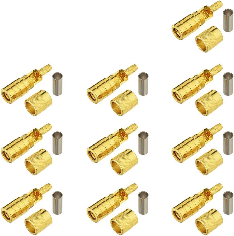 Eightwood SMB Adapter DAB Antenne Adapter SMB Connect 10 Stücke für DAB DAB+ Antennekabel RG174 RG178 RG316 Auto Radio GPS Antenne Adapter MEHRWEG