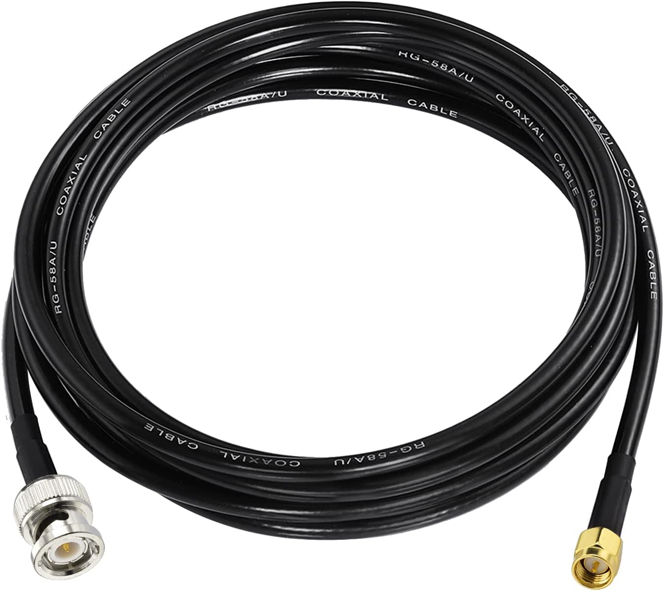 Eightwood CB Antennenkabel SMA Stecker auf BNC Schwanzkabel Verlängerung Kabel CB Antenne RG58 300 cm für Antenne SMA 4G PC LAN TYT Taschenradio tragbar