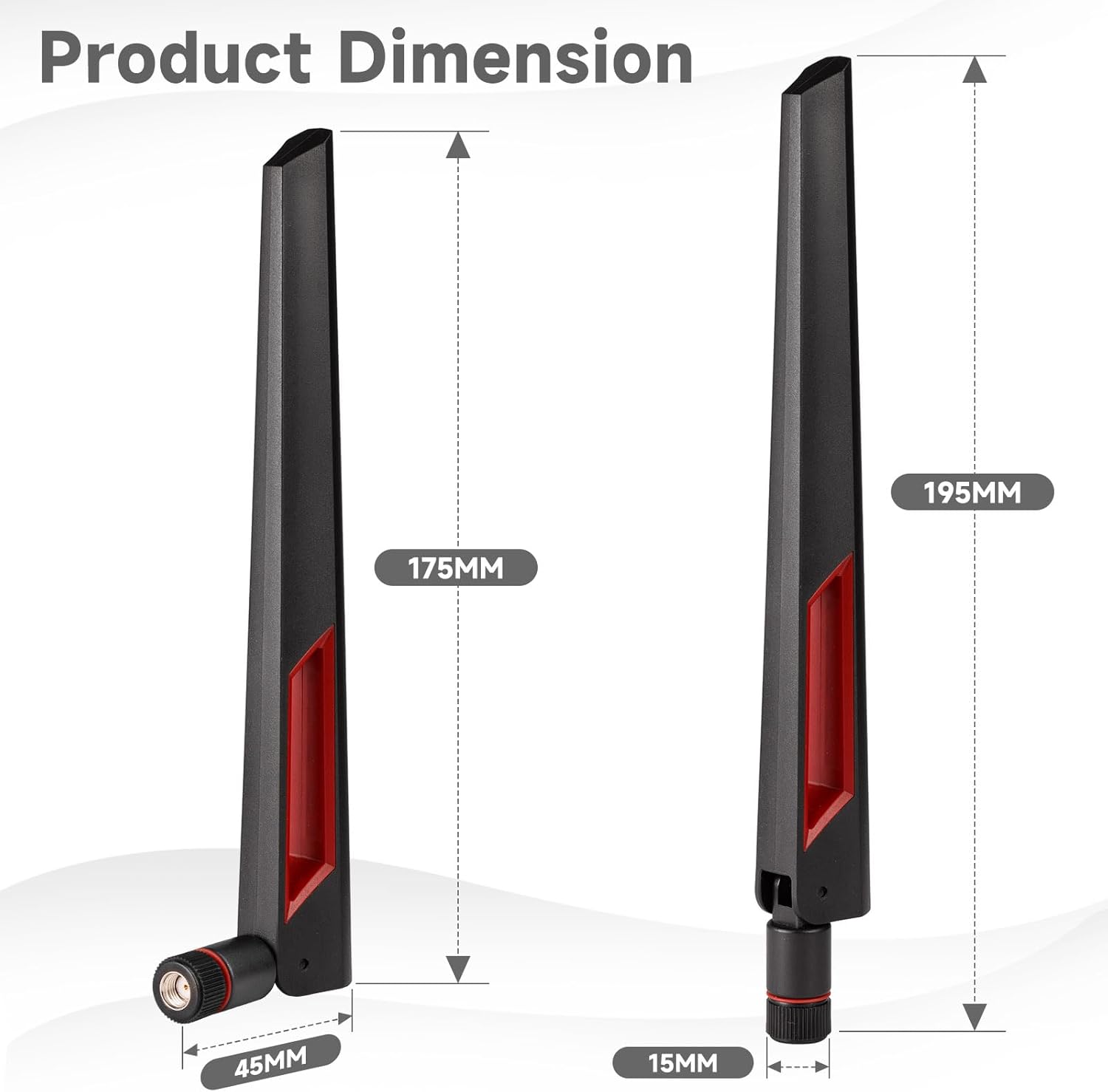 Eightwood WiFi Antenne WLAN Antenne 2.4g/5.8g 10 dBi RP-SMA Antenne Dualband für PC Motherboard Router Camera PCI-E Network Card ASUS RT-AC68u…