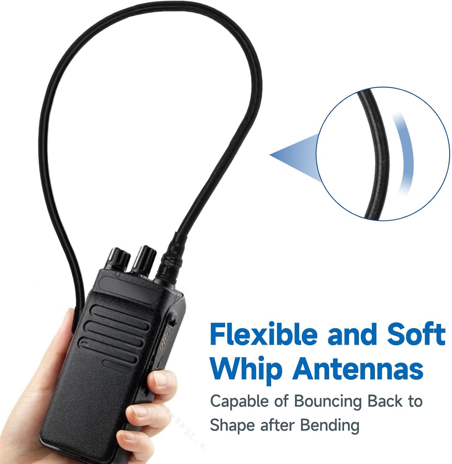 Eightwood Walkie Talkie Antenne Dual Band Radio Antenne 144/430 MHz Motorola Funkgerät Antenne Handheld Radioantenne für Ham Radio Portable