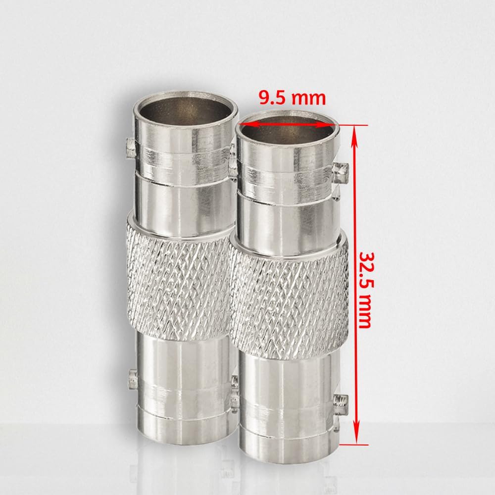 Eightwood BNC Adapter Set - Buchse auf Buchse und Stecker 75 Ohm SDI Verbinder für HD-SDI/3G-SDI/4K/8K SDI Video Kamera Monitor Kabel (2 Stück)