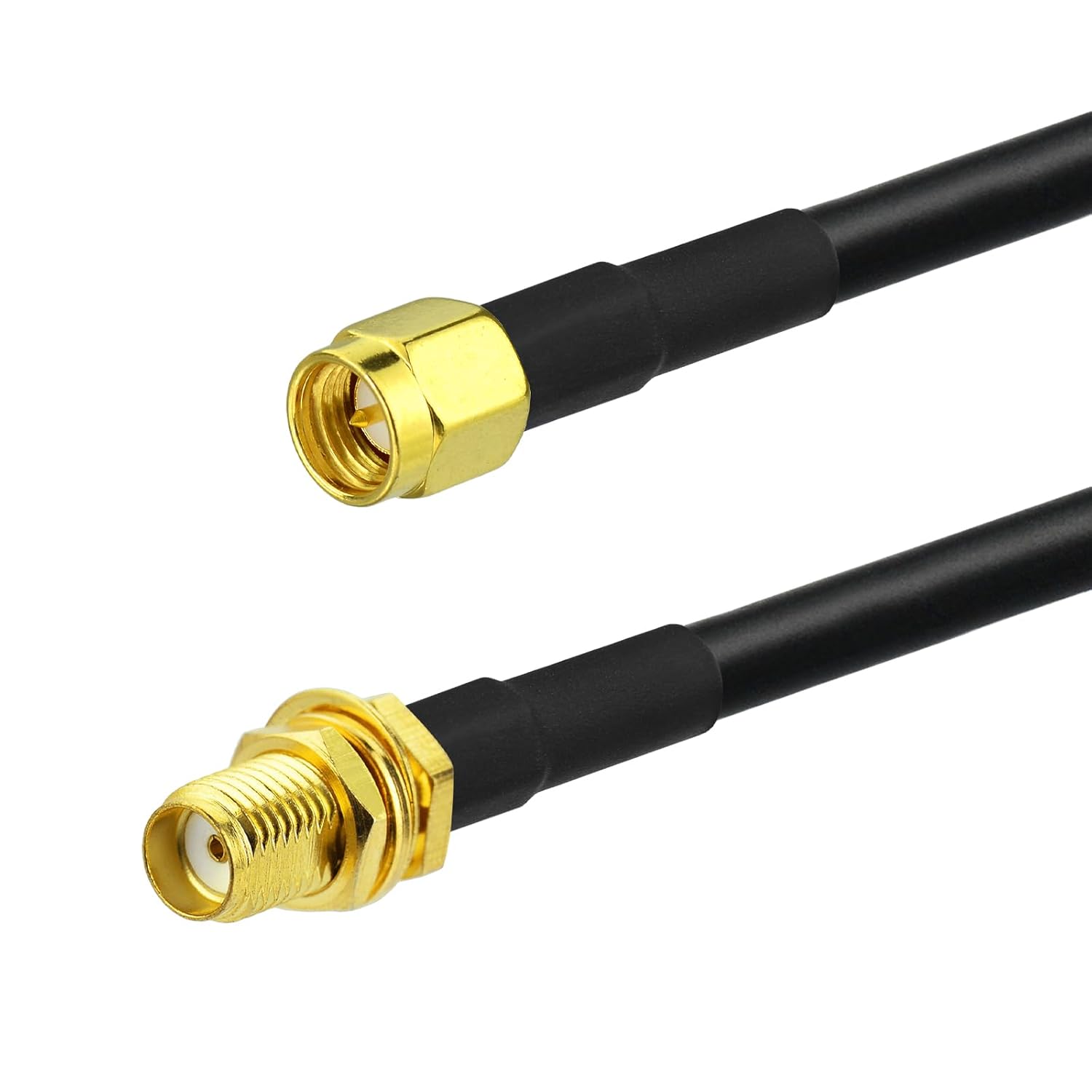 Eightwood SMA Male to SMA Bulkhead Female ALSR240 3ft Cable Low Loss for 3G 4G Antenna, LTE Router, GPS, ADS-B Receiver, Ham Radio
