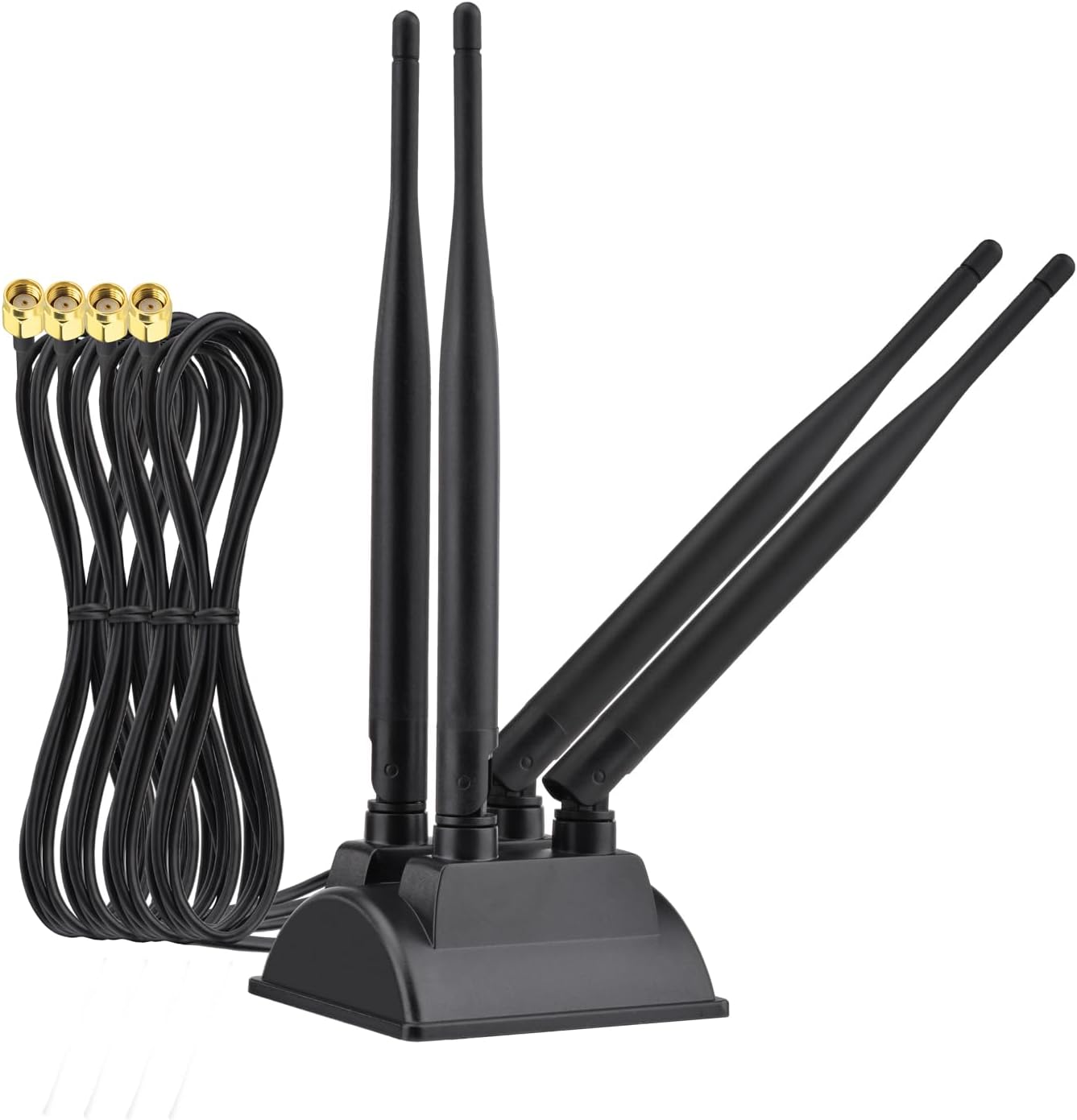 Eightwood WiFi Antenne 2.4ghz 5.8ghz WLAN Antenne Signal Verstärkung 8dBi Magnetic Base mit RP-SMA 200 cm Verlängerungskabel für WLAN Router Wi-Fi Karten PCI Karte PC Bluetooth Mainboard