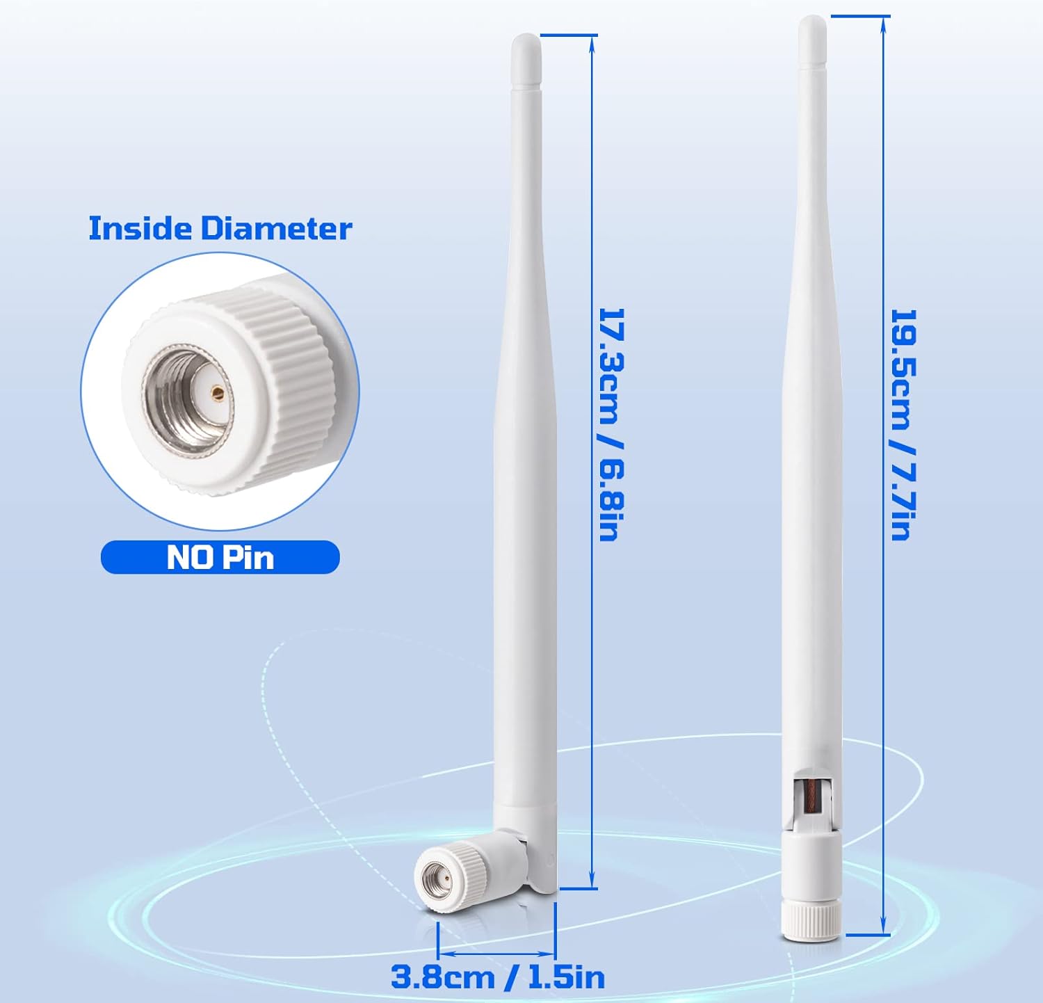 Eightwood WiFi Antenne 2.4G/5.8G 6dBi WLAN antenne Dual Band RPSMA Antenne Überwachungskamera für Wireless AV Video Audio Receiver HDMI Extender Netzwerk Router IoT Gateway WiFi AP Hotspot Modem