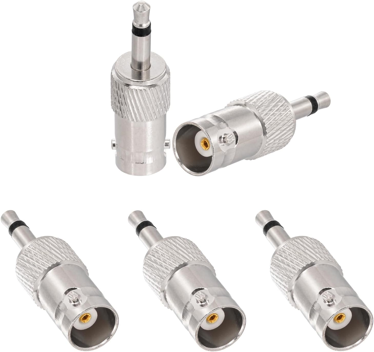 Eightwood 3.5MM auf BNC Buchse Adapter BNC Buchse auf 1/8" TS Stecker für Antenne, Radio, CCTV, DVR Kamera und mehr (5 Stück)