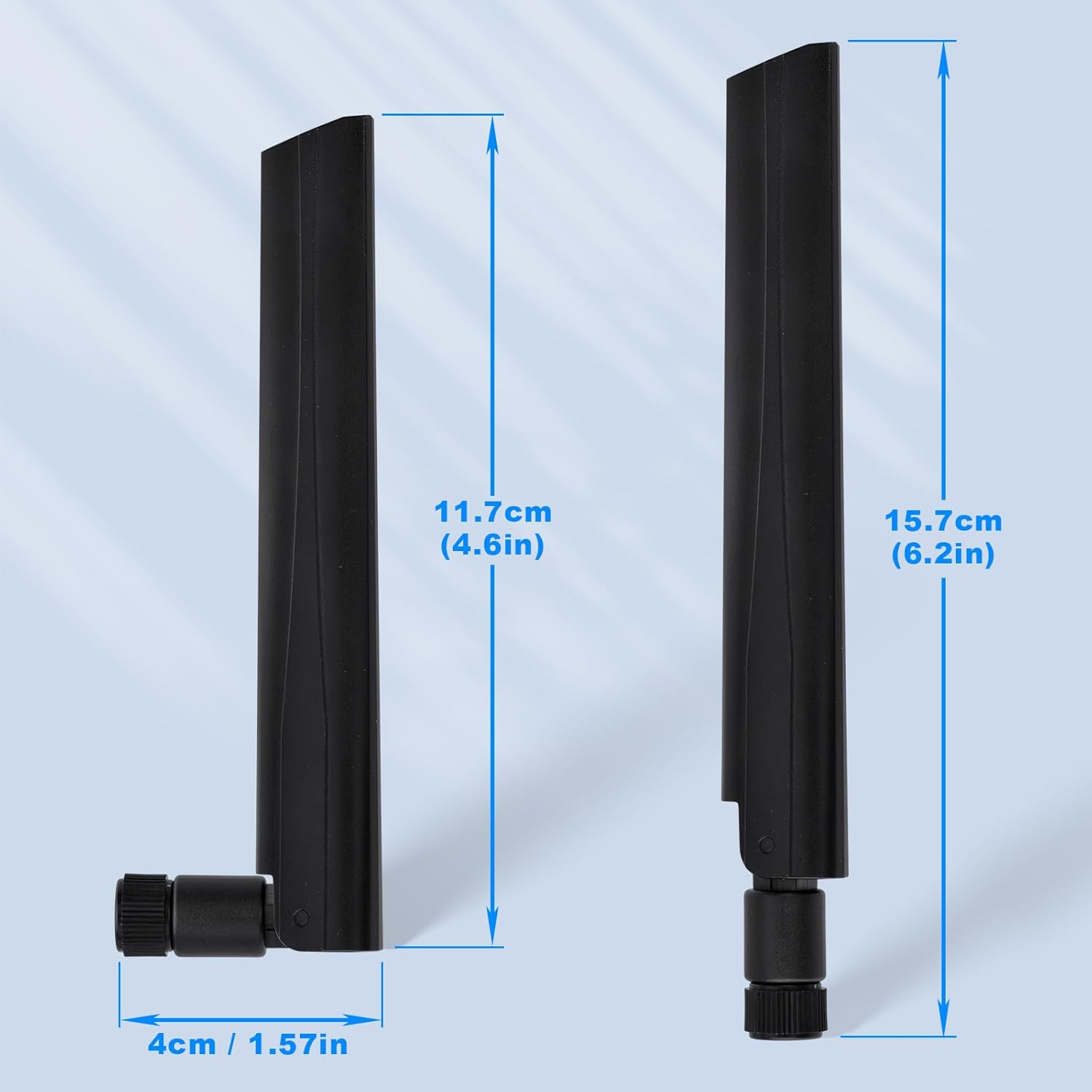 Eightwood Antenne 5G 4G LTE SMA Anschluss 3 dBi mit 3 m Verlängerungskabel RG174 unterstützt Zellbänder 698 – 960 MHz/1710 – 2690 MHz, kompatibel mit Industrial Router 4G LTE
