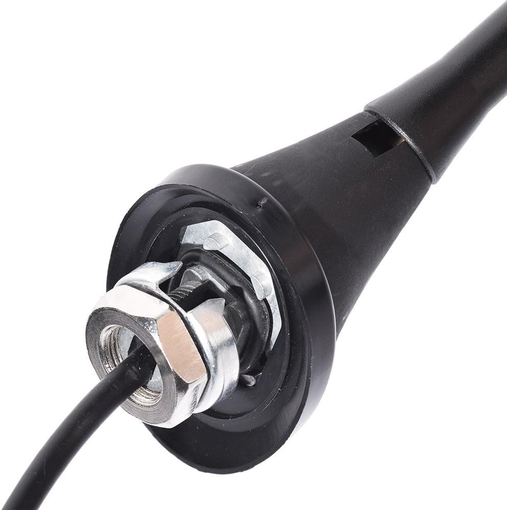 Eightwood Autoradio Antenne KFZ Antenne Dachantenne 16V Verstärker Raku 2 II passend für Anti Originalradio Noise Stab 17,5cm 60 Grad MEHRWEG