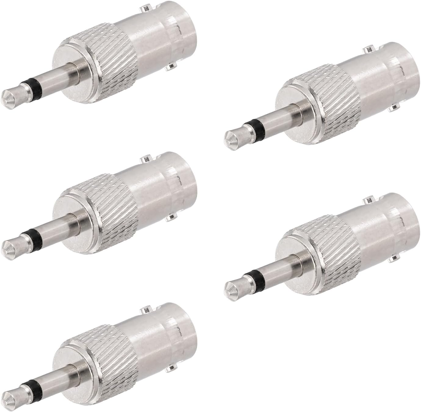 Eightwood 3.5MM auf BNC Buchse Adapter BNC Buchse auf 1/8" TS Stecker für Antenne, Radio, CCTV, DVR Kamera und mehr (5 Stück)