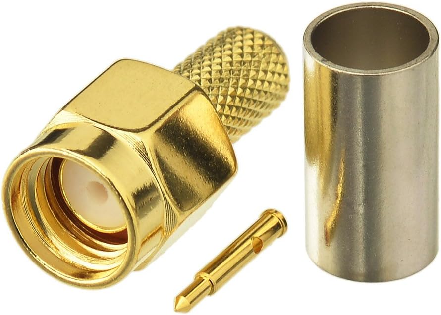 Eightwood SMA Stecker cb Funkantenne Stecker ST HF Steckverbinder Crimp RG58 Kabel für Walkie-Talkie Funkantenne 10 Stücke MEHRWEG