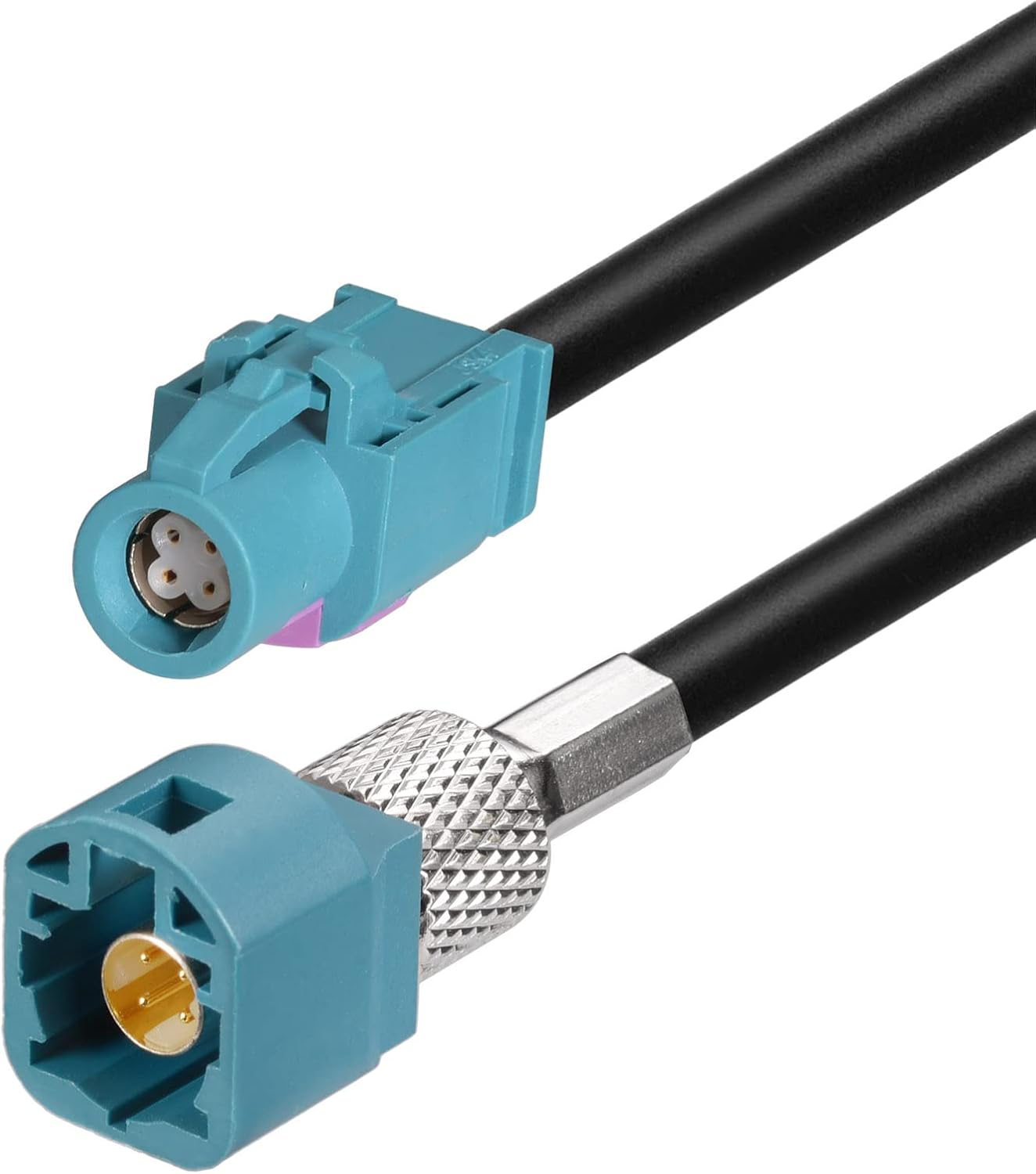 Eightwood HSD LVDS Z Buchse auf Stecker Kabel 500cm 535 4-Core für BMW F30 F10 F25 F15 Audi VW Mercedes Citroen Peugeot Video Audio Rückfahrkamera Retrofit Navigation