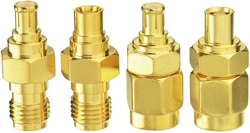 Eightwood Antenna Adapter Kit MCX to SMA 4 Type for Wirelesse WiFi Router Antenna WLAN LAN GPS Multi-Way