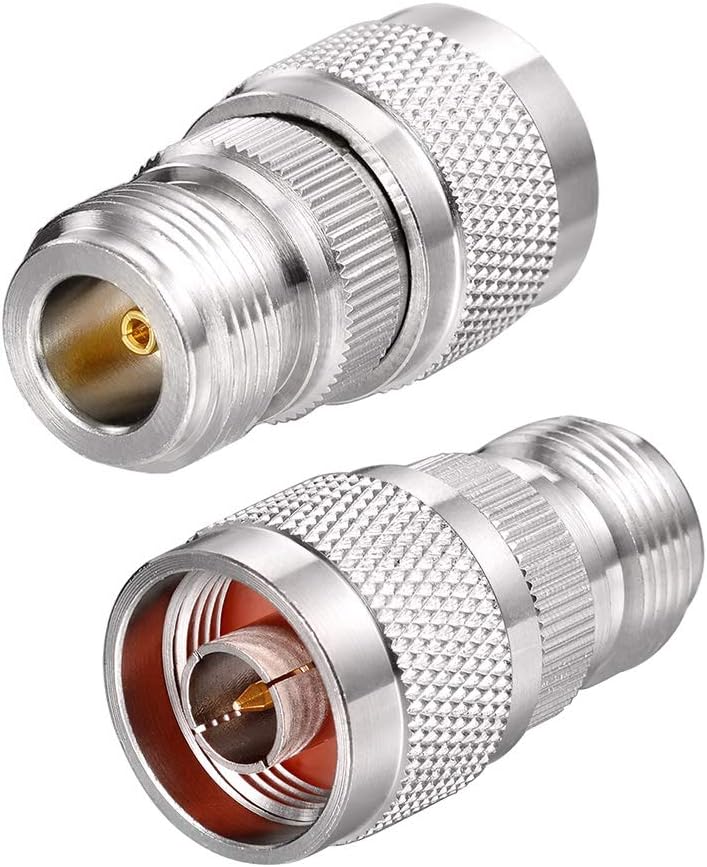 Eightwood 2pcs N Male to N Female RF Coax Adapter N Type Connector for 4G Antenna, WiFi Antenna, Antenna Router, Antenna Extension Cable