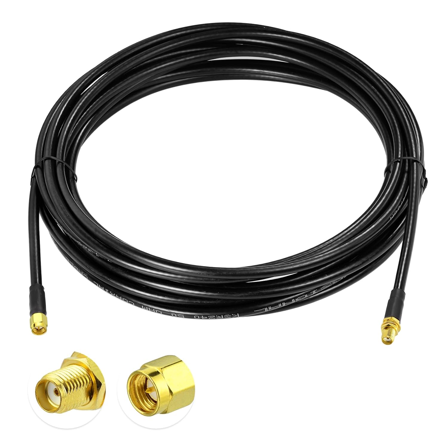Eightwood SMA Male to SMA Bulkhead Female ALSR240 20ft Cable Low Loss for 3G 4G Antenna, LTE Router, GPS, ADS-B Receiver, Ham Radio