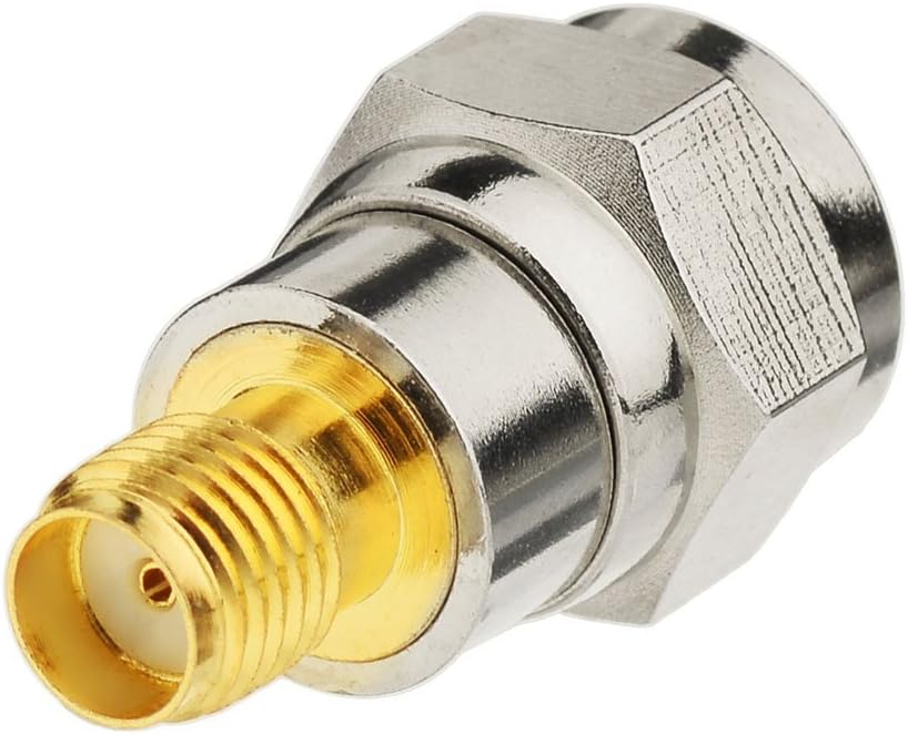 Eightwood DAB+ WLAN Antenne Adapter F Stecker auf SMA Buchse 2 Stücke für TV Sticker DAB Antenne MEHRWEG
