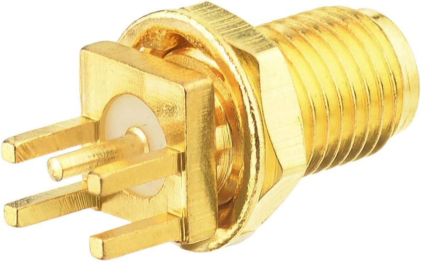 Eightwood SMA Plug SMA Female Straight Bulkhead Solder .062 Inch End Launch for Wireless WLAN WiFi Antenna 10 Pieces Multi-Way