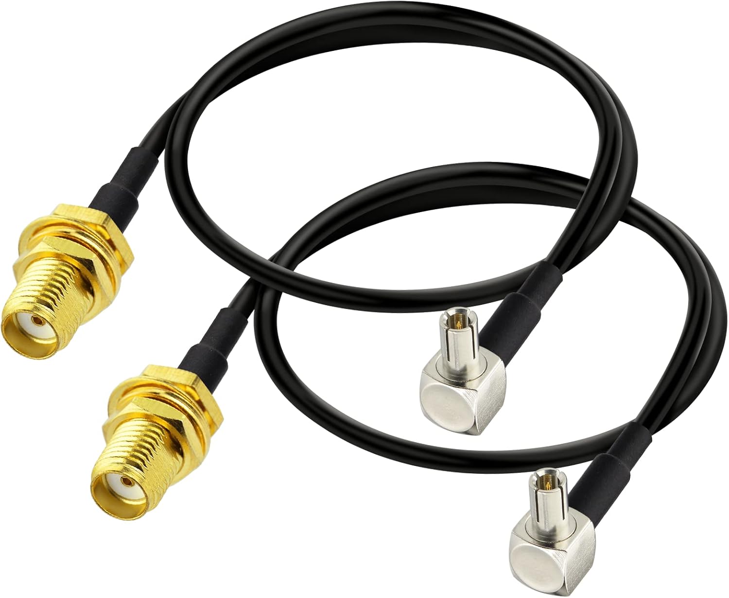 Eightwood 4G LTE Antenne Adapter SMA Adapter auf TS9 Rechter Winkel Stecker Pigtail Kabel RG174 30cm 2 Stücke für Netgear AC785 Hsdpa Huawei 2G 3G 4G LTE Antenne UMTS Mobile Broadband MEHRWEG