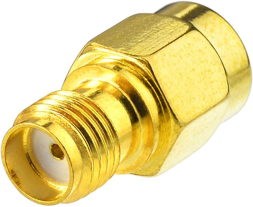 Eightwood SMA Male to Female Adapter Quick Push-On Connector (2 Pack) for RF Test Fitting Test