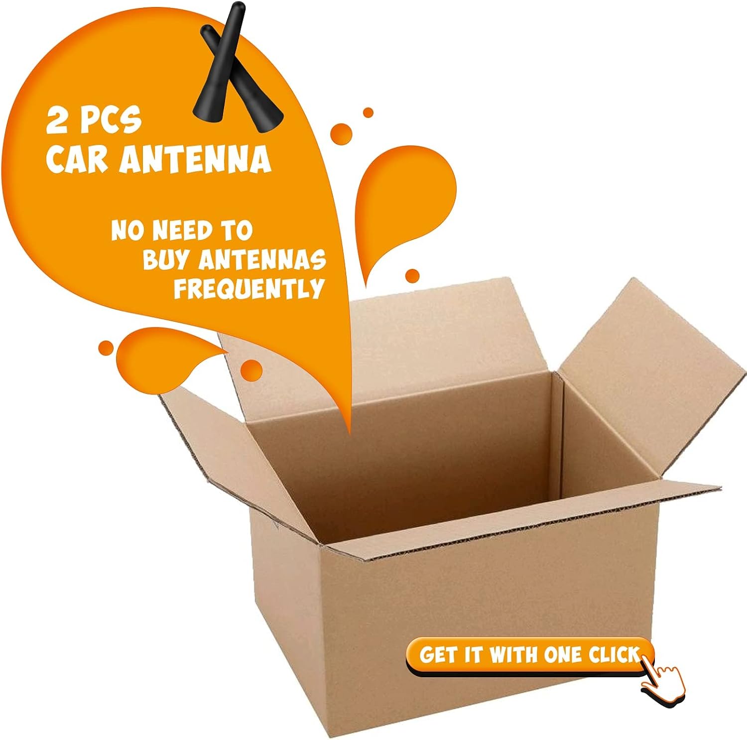 Eightwood Autoantenne Auto Antenne FM DAB Dachantenne Auto 2 Stück 6,5cm Mini Autoradio Antenne kurz mit starker FM/AM/DAB Empfangsfunktion…