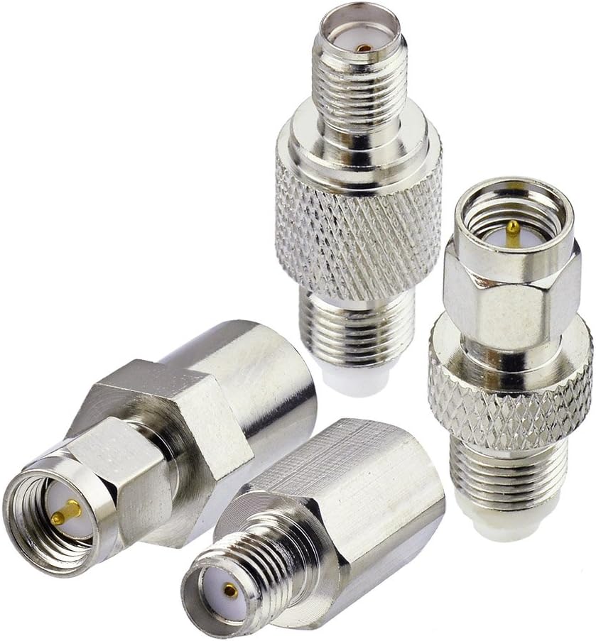 Eightwood 4G LTE Antenneadapter SMA Adapter FME auf SMA 4 Kit für 4G LTE Antenne 4G DTV WiFi Router Mobiler Hotspot Handy-Booster-System Auto Radio DAB Antenne MEHRWEG