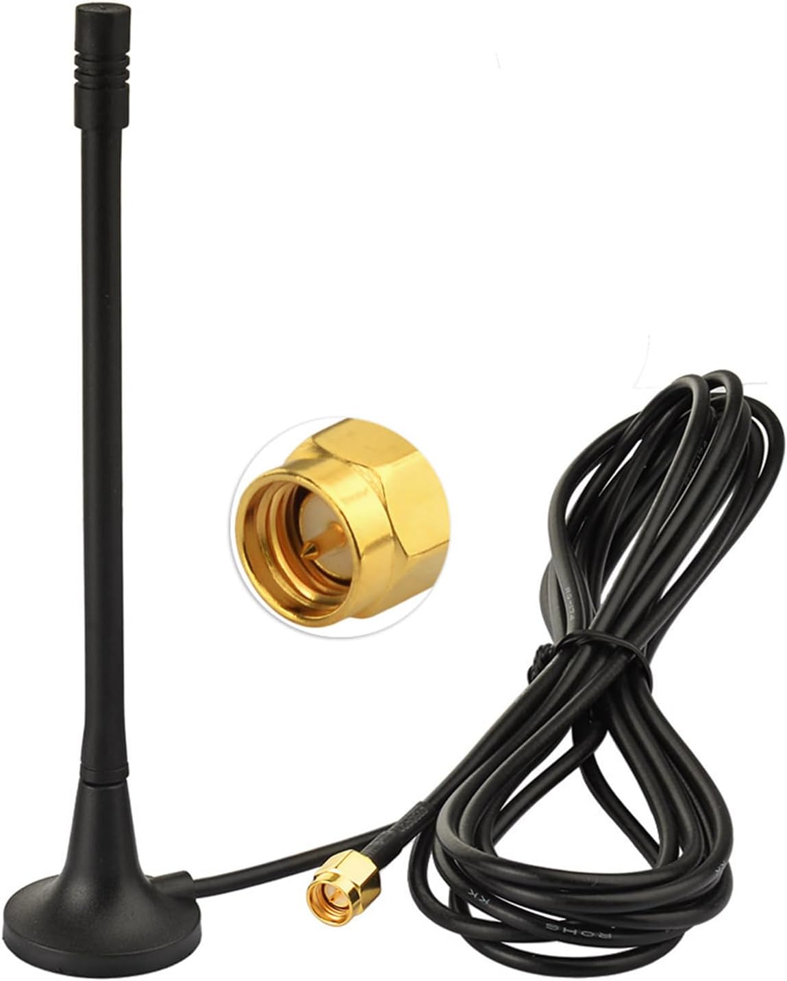 Eightwood 3G 4G Antenna 850-960/1710-2170 MHz Antenna + 3M SMA Antenna Cable for 3G 4G LTE Mobile Router Modem Camera GSM Hotspot etc. Pack of 2