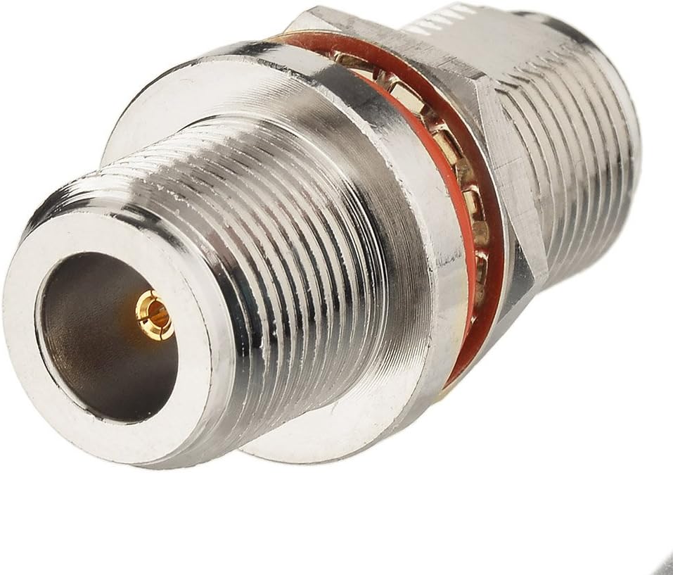 Eightwood 2pcs N Female to N Female Bulkhead Connector RF Coaxial Adapter