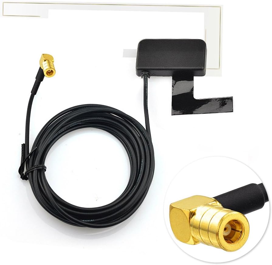 Eightwood DAB Antenne DAB Antenne Auto SMB Digtial DAB Autoradio Antenne mit 3 Meter DAB Scheibenantenne Glass Mount für Blaupunkt Pioneer Clarion Alpine MEHRWEG