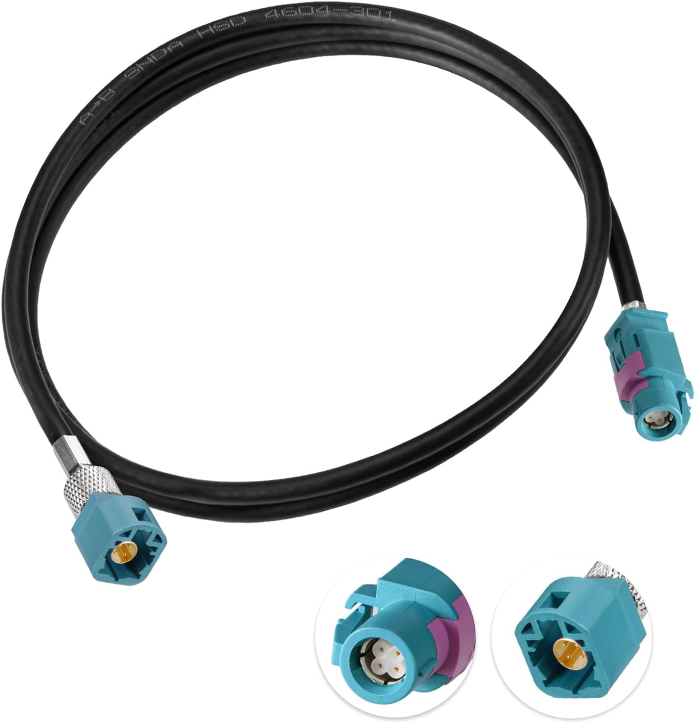 Eightwood LVDS HSD-Z-Buchse 100cm 535 4-Core Kabel für BMW, F30, F10, F25, F15, Audi, VW, Mercedes, Citroen, Peugeot Video-Audio-Rückaufsicht-Kamera-Retrofit-Navigation