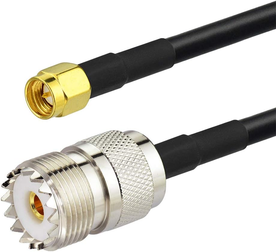 Eightwood CB Radio Antennenkabel SMA Kabel SMA Stecker auf UHF Buchse SO239 Koaxialkabel RG58 15cm für CB Antenne Radio Antenne WiFi Handfunk Walkie Talkie Amateurfunk MEHRWEG