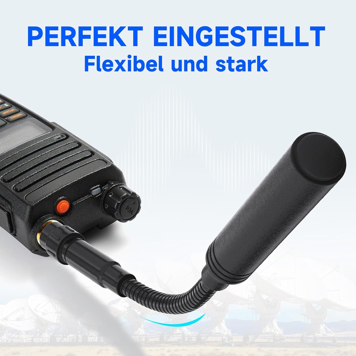 Eightwood 23.5 cm Goose Tube U/V Dual Band Amateur Radio Antenna, Bendable Design, and SMA Female Connector for Optimal Connection and Functionality