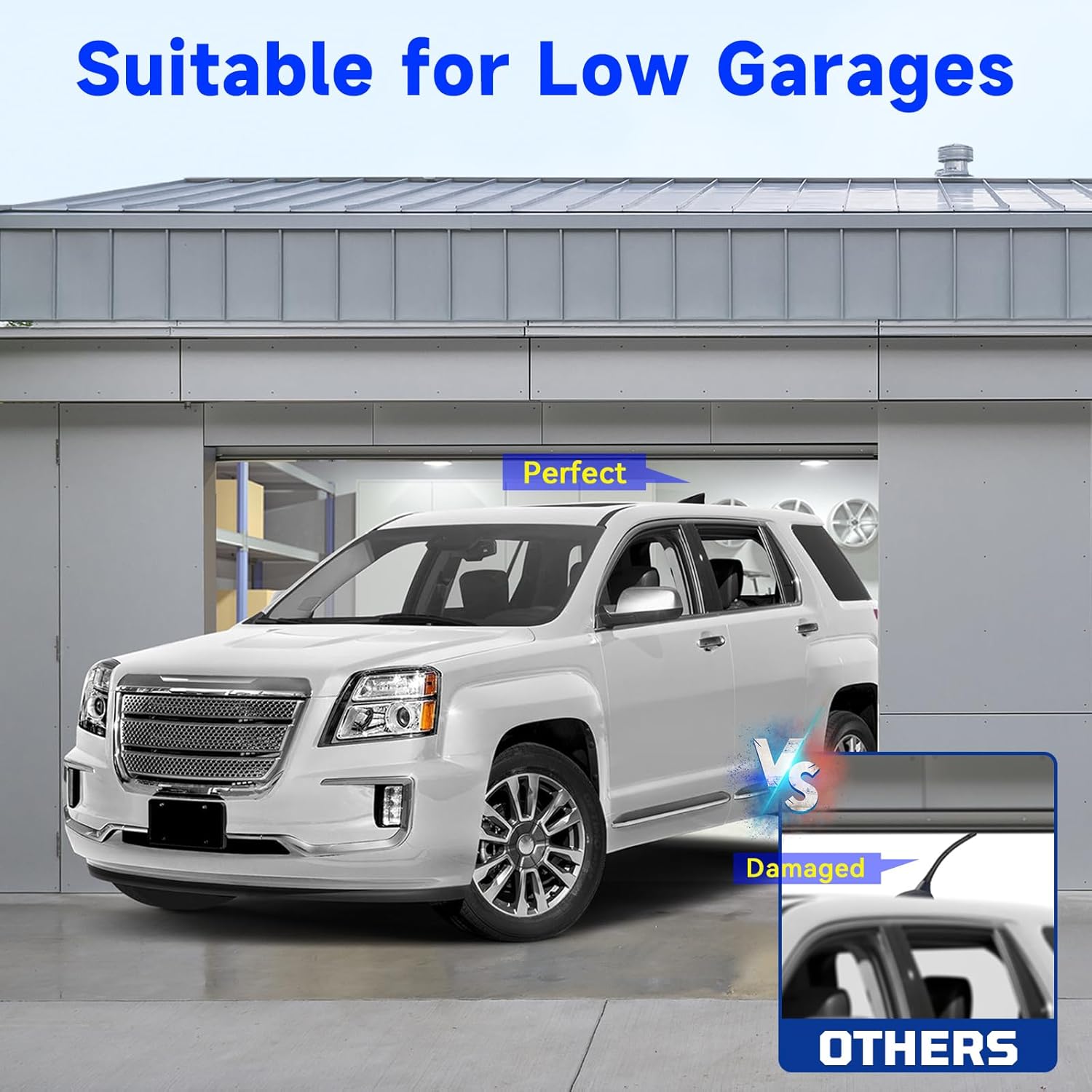 Eightwood Shark Antenne Auto Haifisch Antenne AM FM Radio Antenne Auto Antenne Kurz Dachantenne Universal Shark Fin Roof Antenna mit Verstärker Schwarz