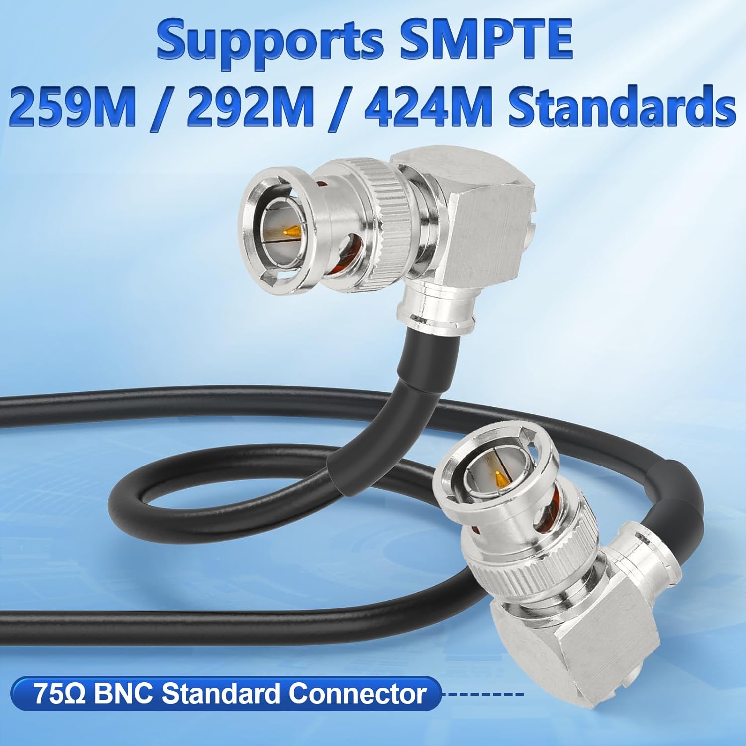 Eightwood 6G SDI Kabel BNC Kabel 300cm BNC Stecker auf Stecker 75 Ohm Cable - Belden 1855A Ultra Low Loss für 3G/HD-SDI/4K Übertragung Broadcast Kamera (SMPTE 292M/424M) Monitore