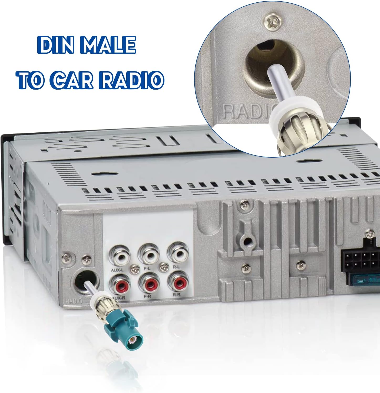 Eightwood Autoradio Antenne Kabel Fakra Z Stecker auf Motorola DIN Stecker Fakra Z Buchse auf Motorola DIN Buchse Kabel Adapter Universal Fahrzeug Konverter Connect Auto Audio Head Unit Radio Antenne