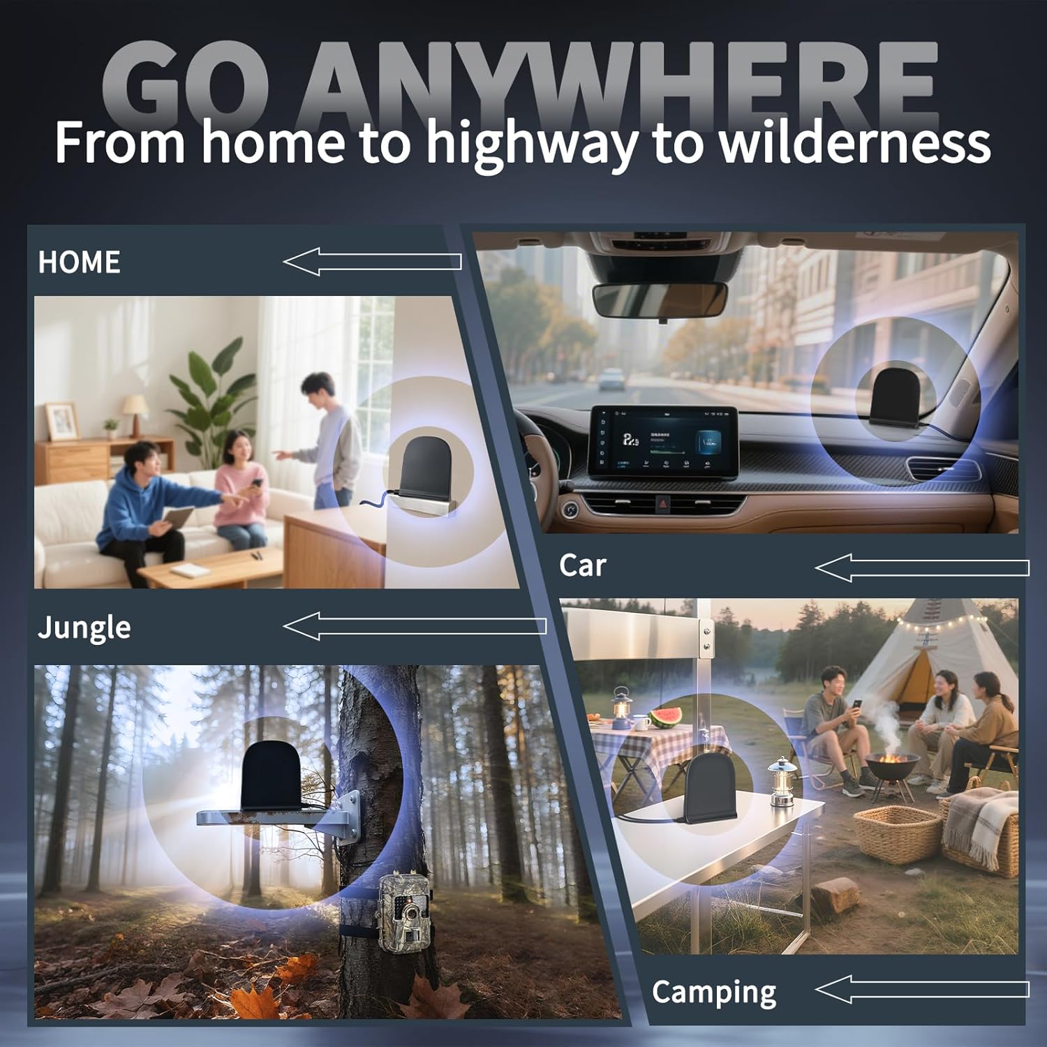 Eightwood 5G LTE 4G Antenne 10dBi SMA Stecker Dual Band MIMO Antenne mit Magnetfuß Omnidirektionalantenne + 2M Kabel für GSM Mobile Hotspot Router CPE Wildkamera Überwachungskamera IoT Smart Home