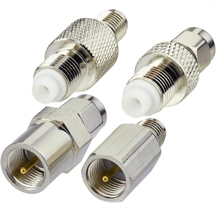 Eightwood 4G LTE Antenneadapter SMA Adapter FME auf SMA 4 Kit für 4G LTE Antenne 4G DTV WiFi Router Mobiler Hotspot Handy-Booster-System Auto Radio DAB Antenne MEHRWEG