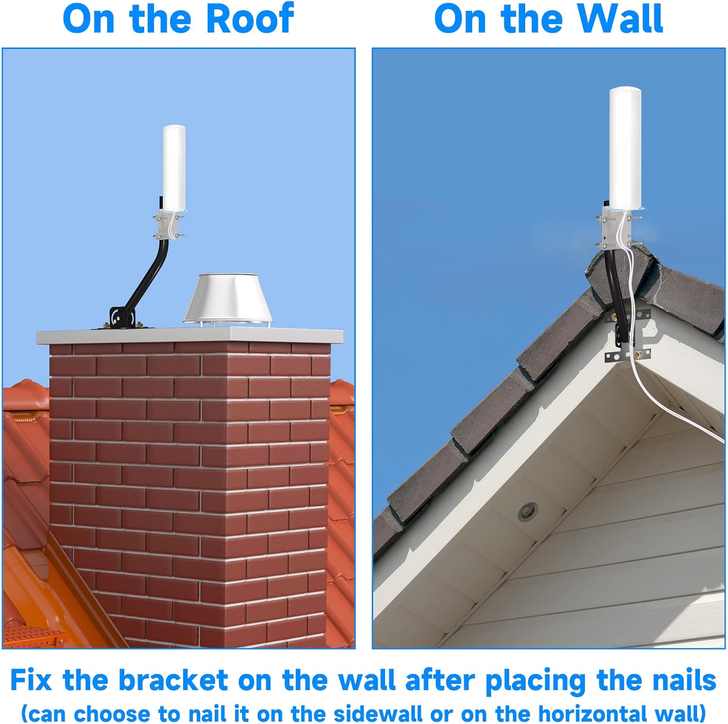 Eightwood Satellitenschüssel Halterung Wandhalterung Satellitenschüssel Sat Halterung Verstellbarer Winkel geeignet für die Installation verschiedener Außenantennen