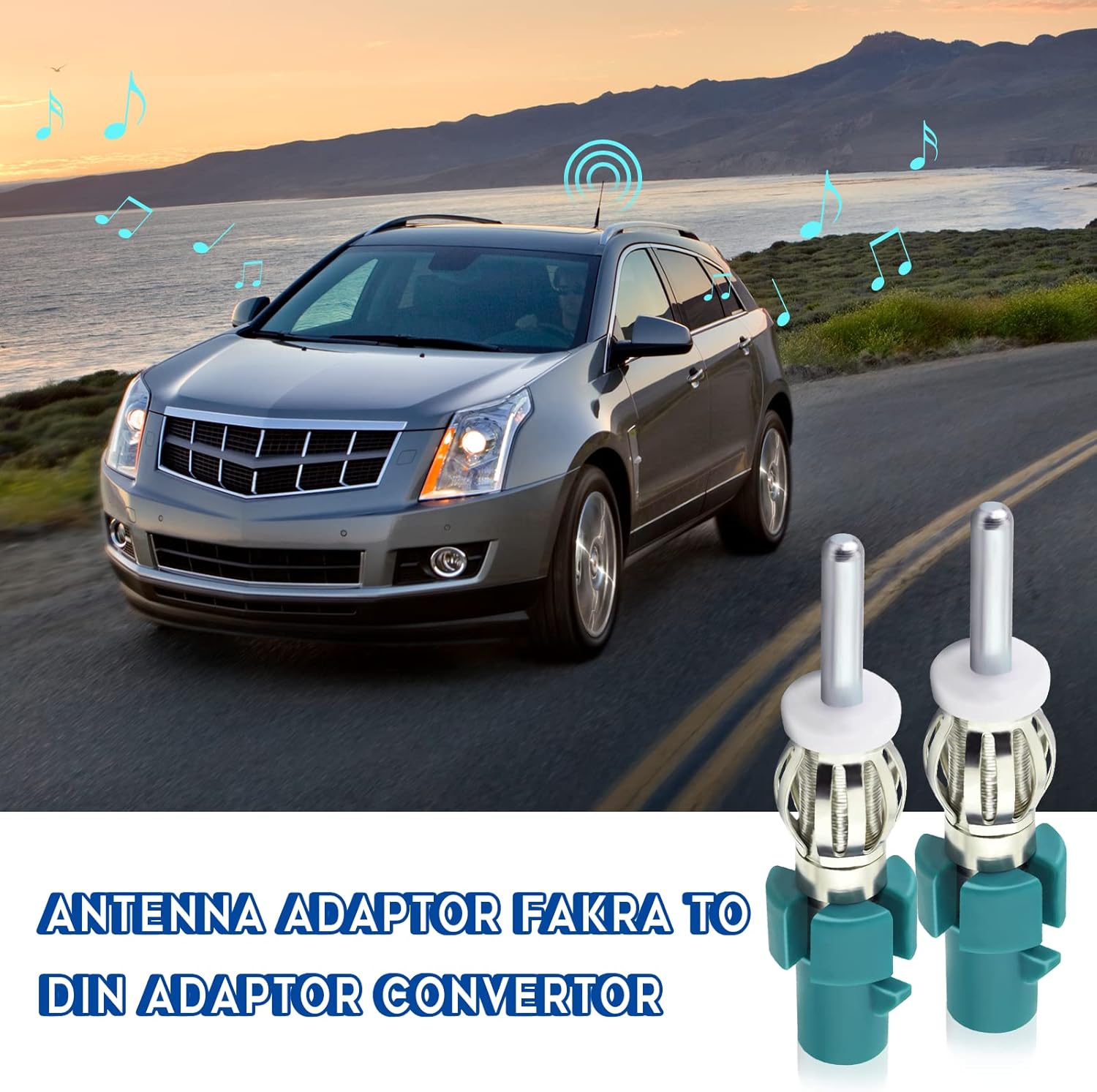 Eightwood Autoradio Antenneadapter Stecker Fakra Z Stecker auf DIN Stecker Universal Fahrzeug Konverter Connect Truck SUV Auto Audio Head Unit Radio Stereo Receiver Antenne Tuner