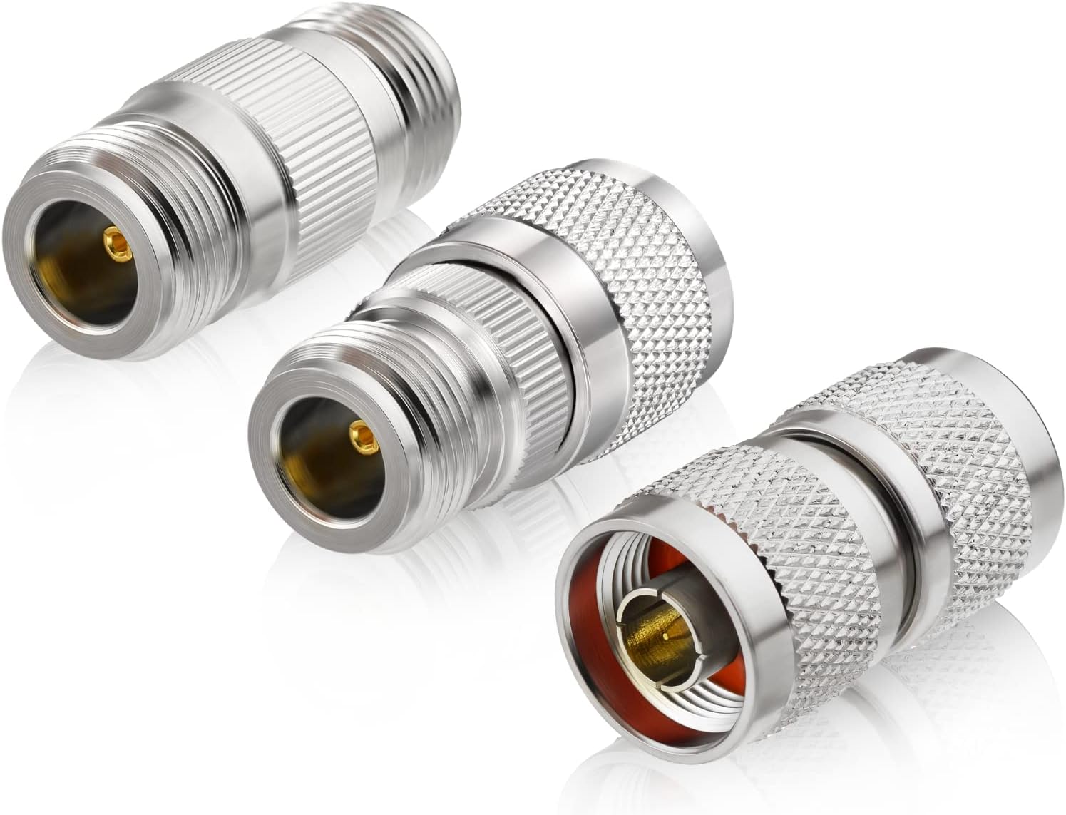 Eightwood Adapter N auf N Koaxialstecker Kit RF Stecker 3St