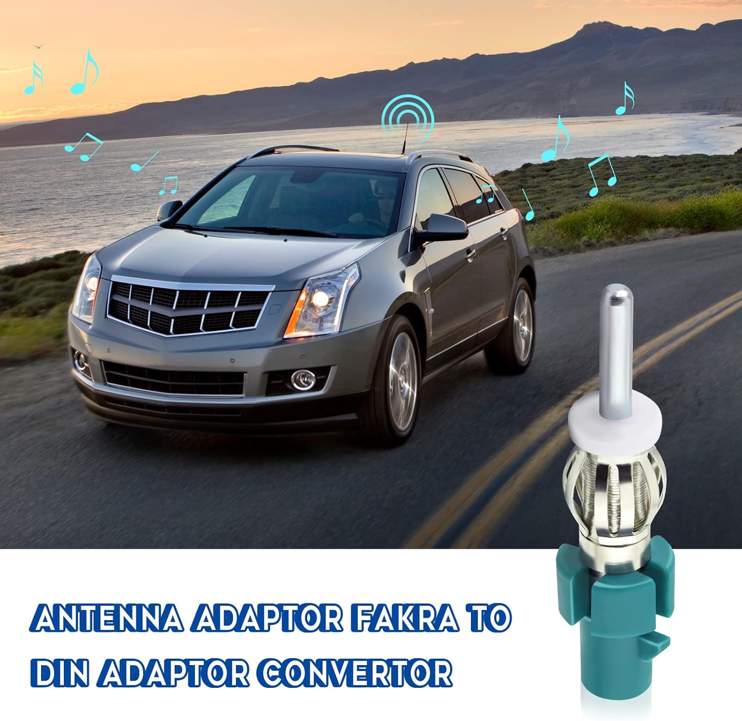 Eightwood Autoradio Antenneadapter Stecker Fakra Z Stecker auf Motorola DIN Stecker Universal Fahrzeug Konverter Connect Truck SUV Auto Audio Head Unit Radio Stereo Receiver Antenne