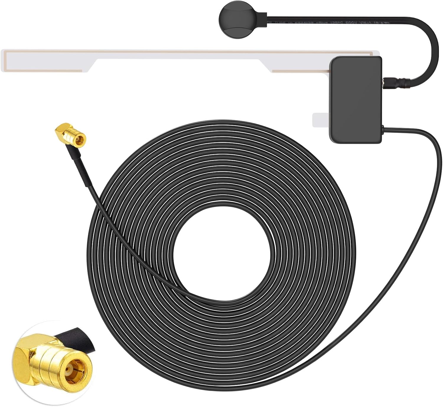 Eightwood DAB Antenne Auto FM AM SMB Digtial DAB Autoradio Antenne mit 3 Meter DAB Scheibenantenne Glass Mount für Blaupunkt Pioneer Clarion Alpine