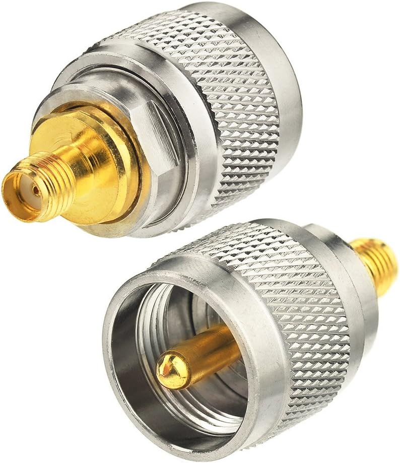 Eightwood Walkie Talkie Handheld Radio SMA Female auf UHF Male Pl Stecker Antenne Adapter 2 Stücke für Ham Radio Baofeng Wouxun Icom Yaesu CB Funk MEHRWEG