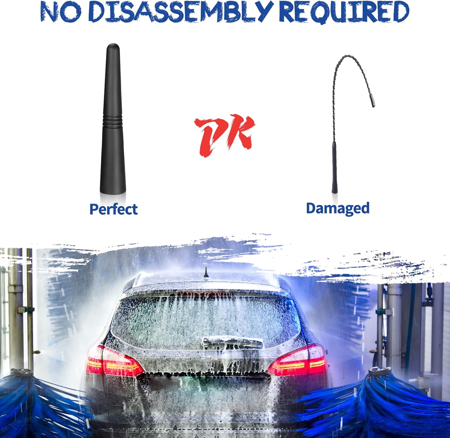 Eightwood Autoantenne FM DAB Antenne Auto 9.2cm Dachantenne Auto Mini Autoradio Antenne kurz mit starker FM/AM/DAB Empfangsfunktion